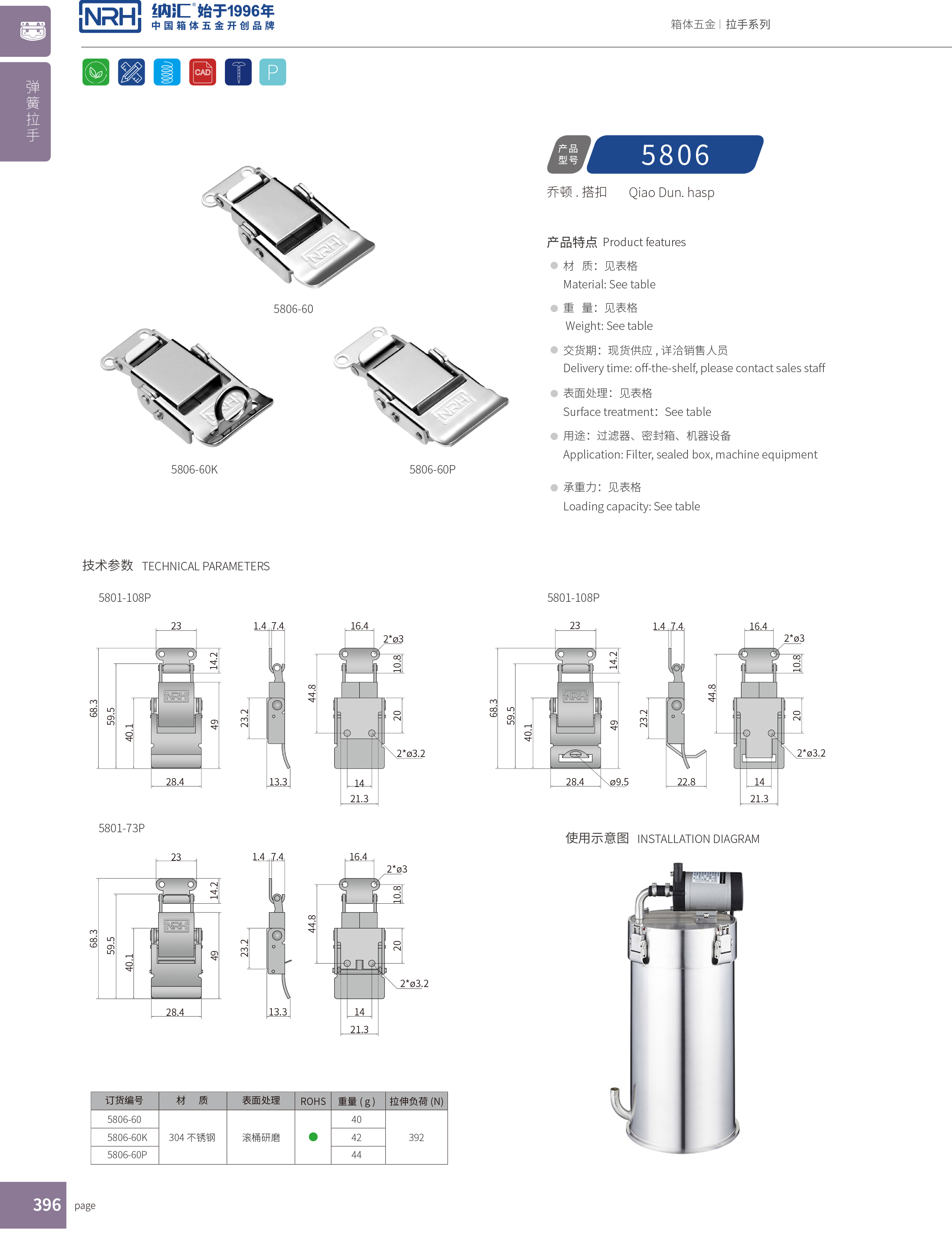 特殊91香蕉app官网5806-60车载箱锁扣_灯箱锁扣NRH91香蕉app91香蕉app官网 