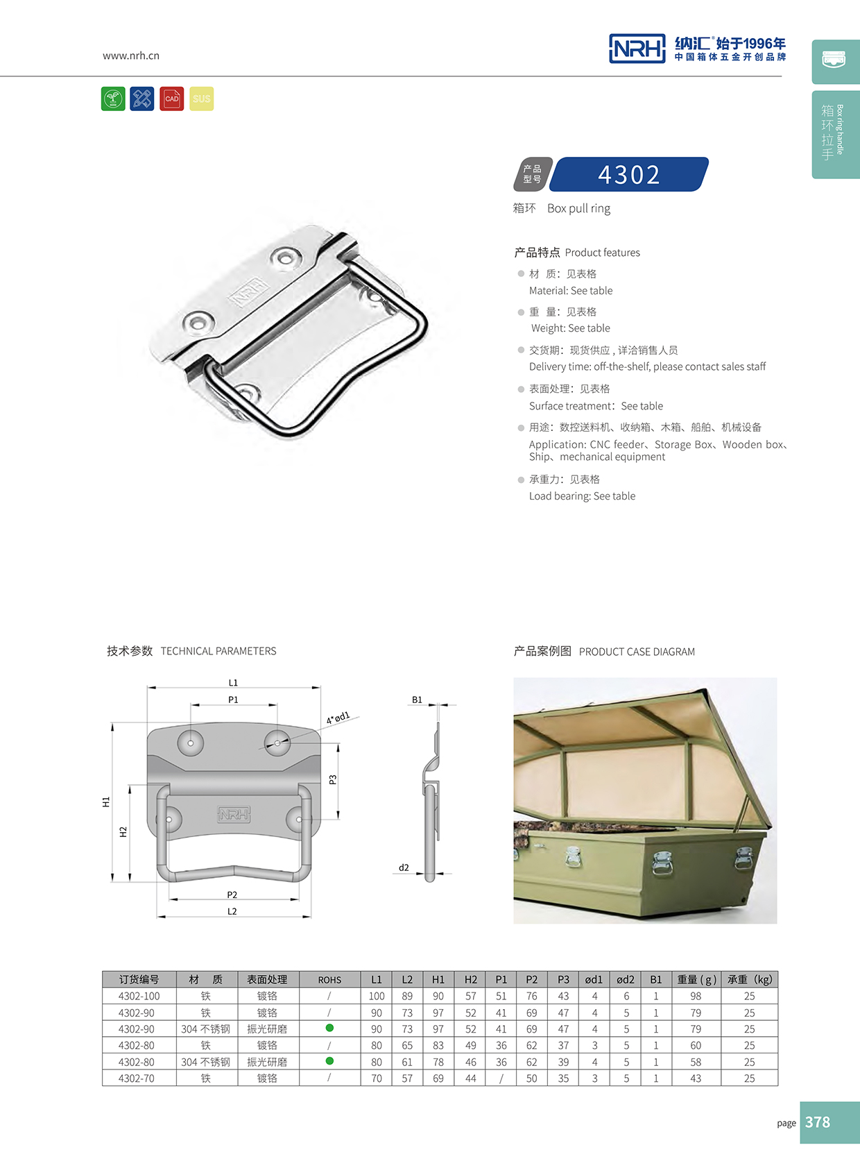 91香蕉app/NRH 箱环91香蕉app最新版下载 铁质  4302-90